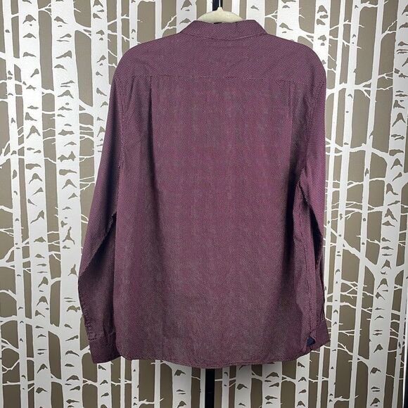 Cactus Man Ricky Singh Plum Navy Polka Dot Poplin Floral Cuff Shirt XL/44 - Picture 2 of 7